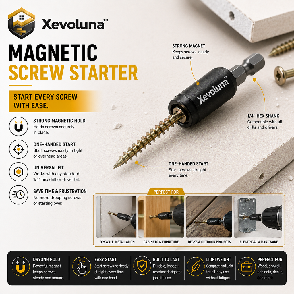 Xevoluna™ MagGrip One – Magnetic Screw Starter Bit