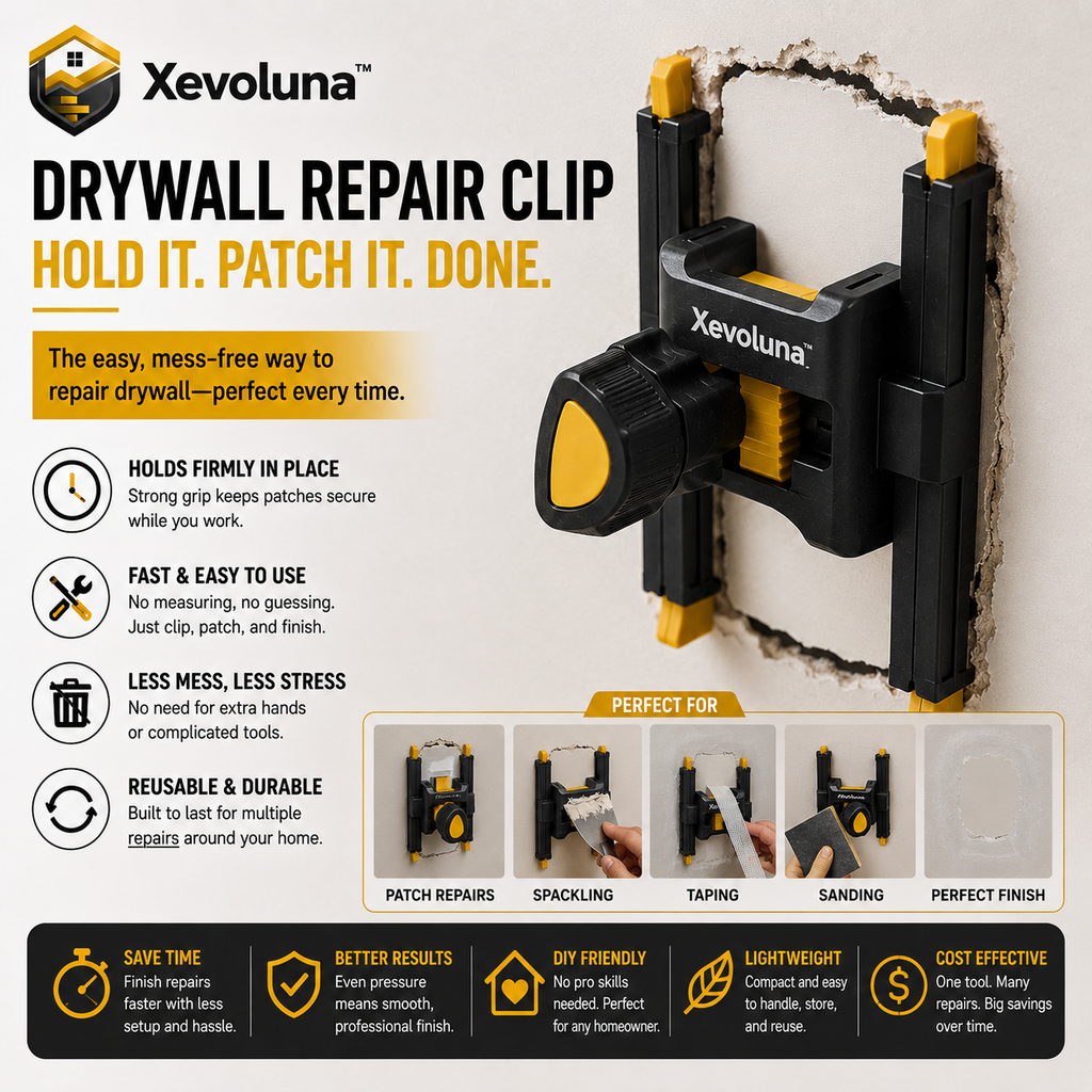 Xevoluna™ PatchLock Pro – Adjustable Drywall Repair Clip System